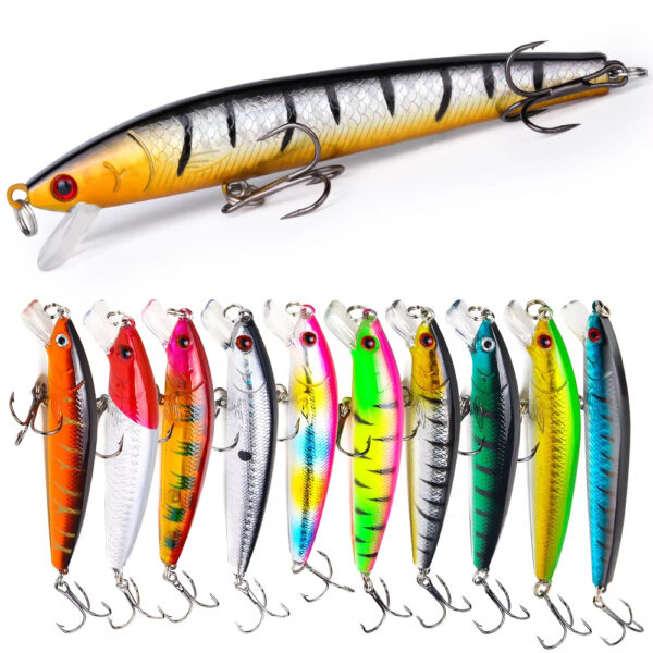 22pcs 1set Hard Lure Bait Soft Frog Popper Minnow Pencil VIB Luminous Lure Kit Durable Hooks Realistic Action Ideal - Image 2