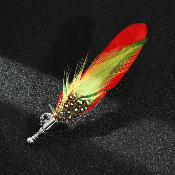 Simulation Peacock Feather Brooch Personality Accessories - Image 2