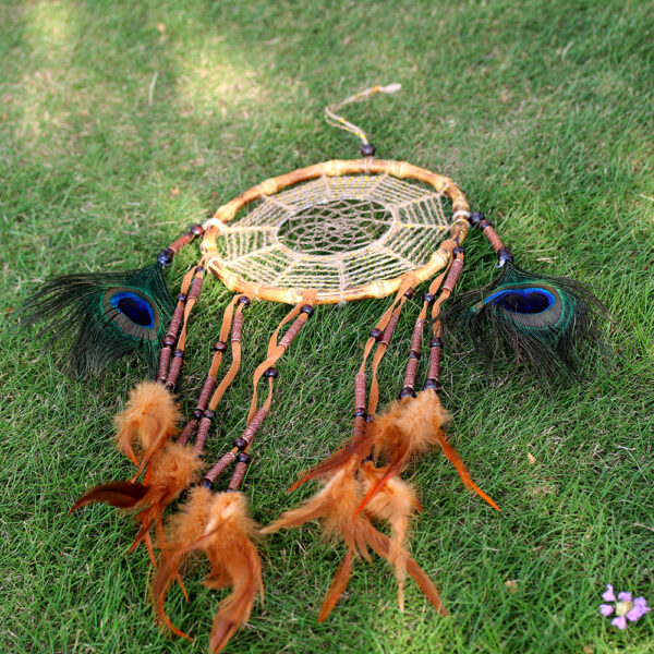 Handmade linen rope bamboo loop dream catcher - Image 5
