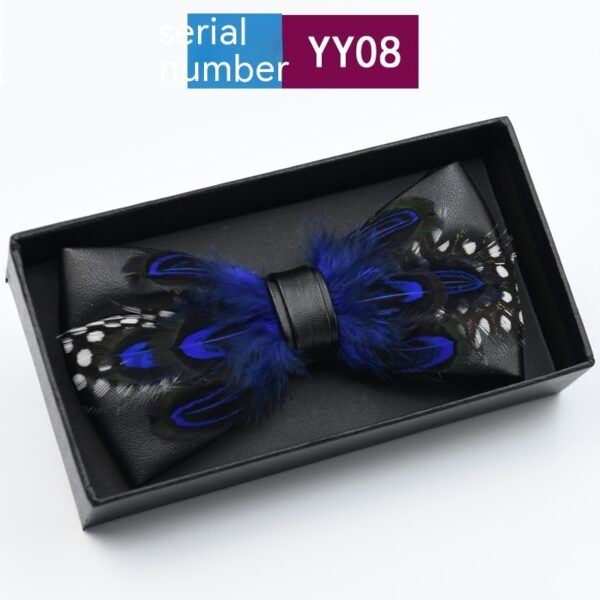 Men's Suit Feather Bow Tie - Image 6