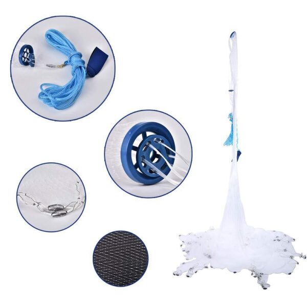 Traditional Hand-spreading Fishing Line Loopless Hand-throwing Net Spinning Net - Image 2
