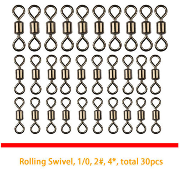 160pcs Carp Fishing Tackle Accessories Kit Lead Clips Carp Swivels Hooks Beads - Image 10