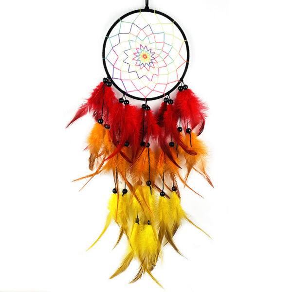 Colorful Feather Dreamcatcher Ornaments Handmade Wind Chimes Party Decorative Creative Gift - Image 5