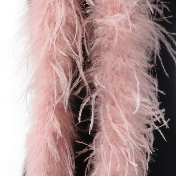 Large Ostrich Feather Handmade Beaded Fall Winter Fashion Feather Handbag - Image 2