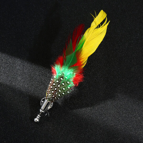 Simulation Peacock Feather Brooch Personality Accessories - Image 5