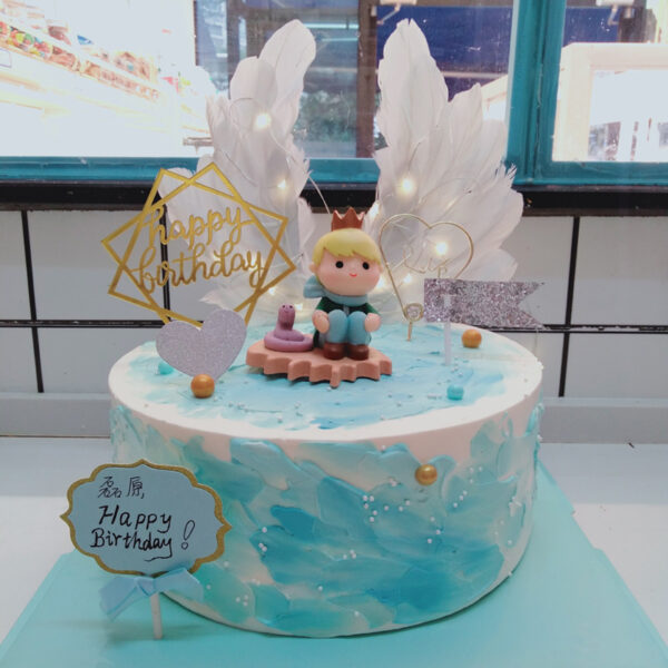 Feather wings cake decoration card - Image 2