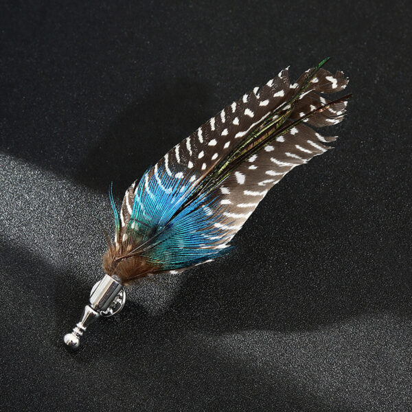 Simulation Peacock Feather Brooch Personality Accessories - Image 8