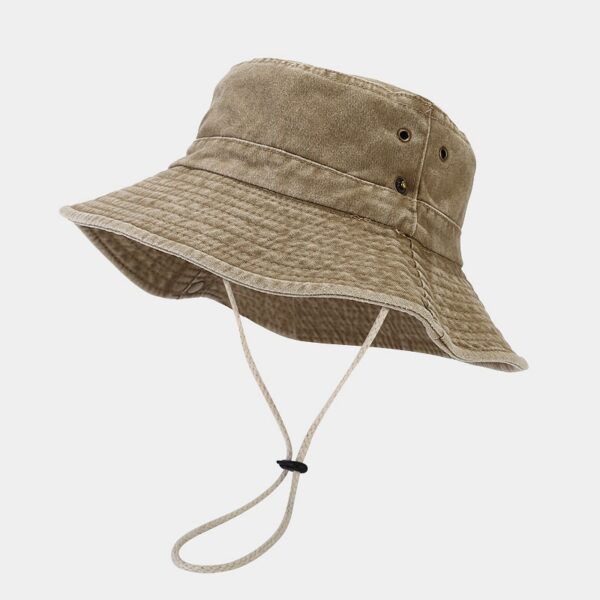 Spring And Summer New Patchwork Big Brim Washed Old Fishing Alpine Cap - Image 7