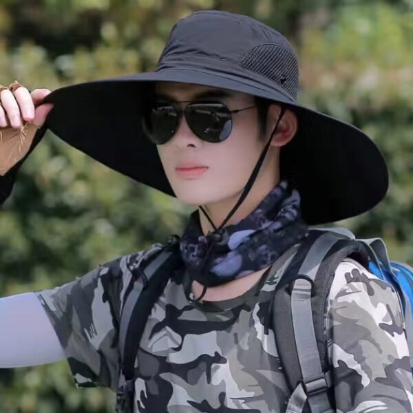 Hat Men's Big Brim Fishing Hat UV Protection - Image 5