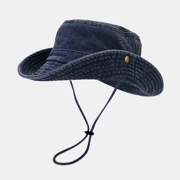 Spring And Summer New Patchwork Big Brim Washed Old Fishing Alpine Cap - Image 4