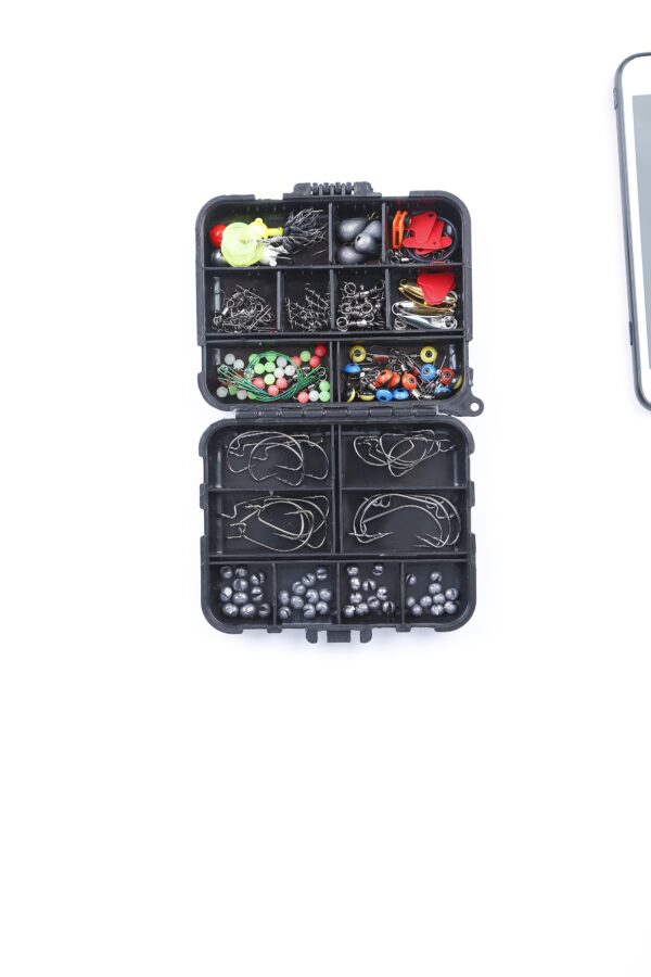 188Pcs Fishing Accessory Kit Portable Fishing Set Including Jig Hooks Sinker Weights Spoon Lure Removable Split Shot With Tackle Box - Image 8