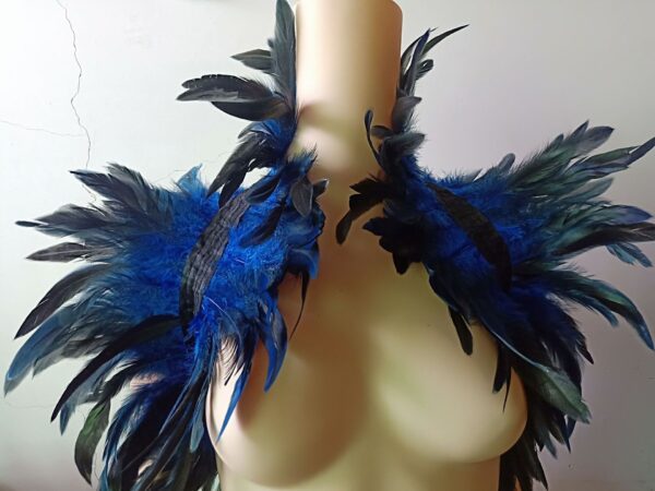 Feather Shawl Cloak Cape Scarf - Image 3