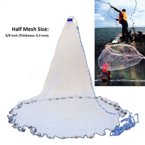 Traditional Hand-spreading Fishing Line Loopless Hand-throwing Net Spinning Net - Image 3