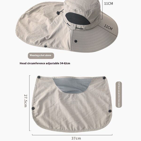 Outdoor Fishing Cap Protection Bucket Hat UV Protection Sun Hat - Image 9