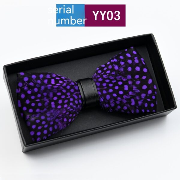 Men's Suit Feather Bow Tie - Image 2