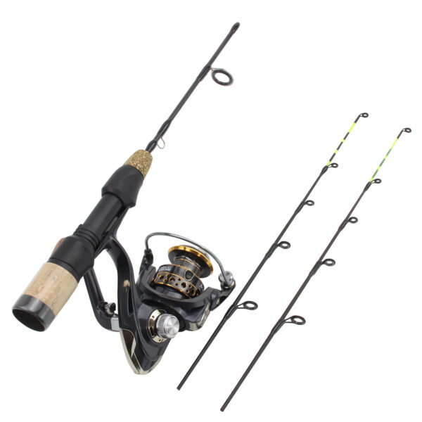 Double Tip Ice Fishing Winter Spinning Wheel Tackle Set Fishing Rod - Image 2