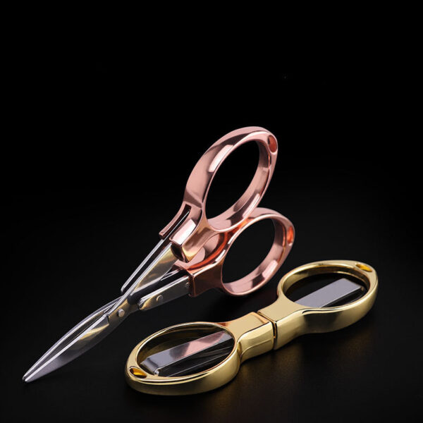 Mini Stainless Steel Folding Scissor Keychain Fishing Scissor Cutter Camping Tool Fishing Pliers Scissors Line Cutter Tool - Image 2