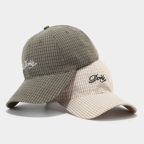 Korean Style Fashion All-match Plaid Peaked Cap Couple Sun Hat - Image 2