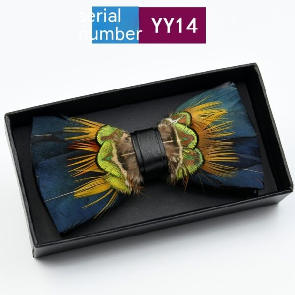 Men's Suit Feather Bow Tie - Image 8