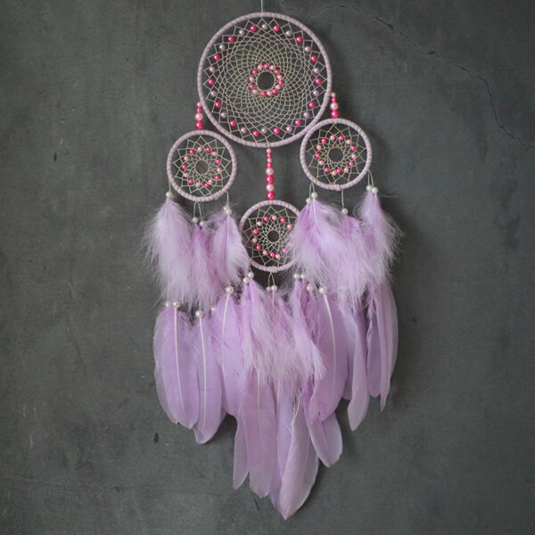Creative Feather Decoration Girl Room Pendant Dream Catcher Wind Chime - Image 6