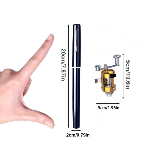 1 Black Portable Pen Style Super Mini Fishing Rod, May Be Shipped Via Yuntu Logistics, Banned From Sale On Amazon Temu Platform - Image 4