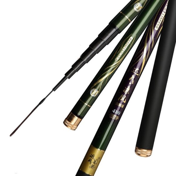 High Carbon Fishing Rod Light Hard 6H19 Tune Black Pit Hand Rod Short Pitch Fishing Rod - Image 4