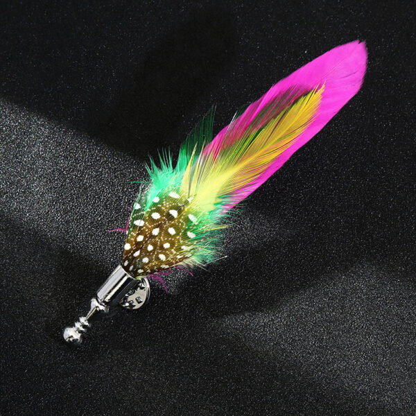 Simulation Peacock Feather Brooch Personality Accessories - Image 4