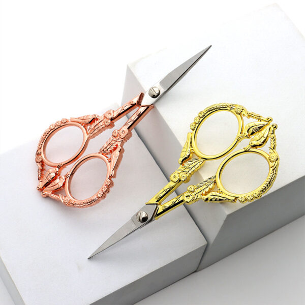 Vintage Stainless Steel Carved Scissors - Image 9
