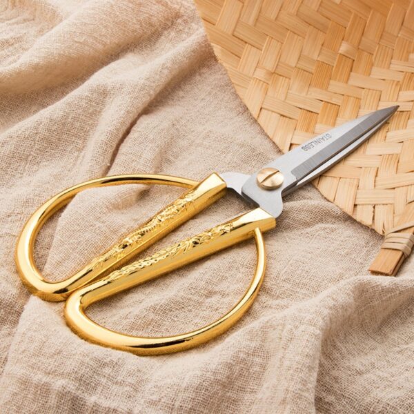 Stainless steel dragon phoenix gold scissors - Image 3
