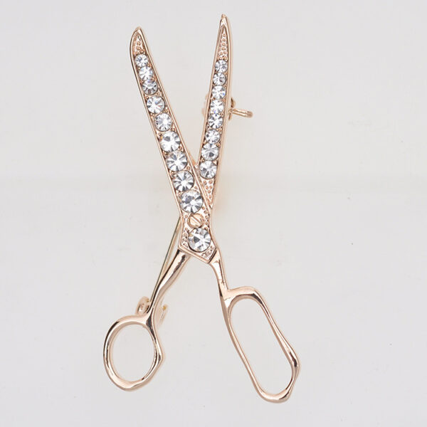 Mini scissors clothing men's brooch - Image 4
