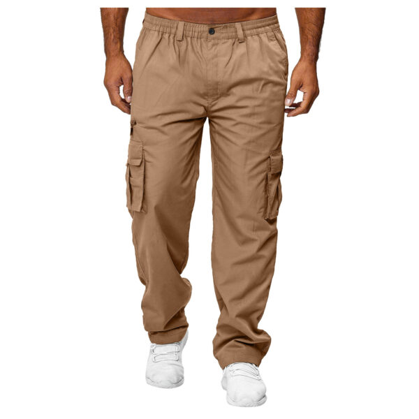 Men's Casual Multi-pocket Loose Straight Cargo Pants - Image 8