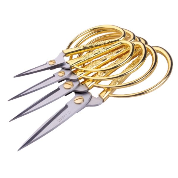 Stainless steel dragon phoenix gold scissors - Image 2