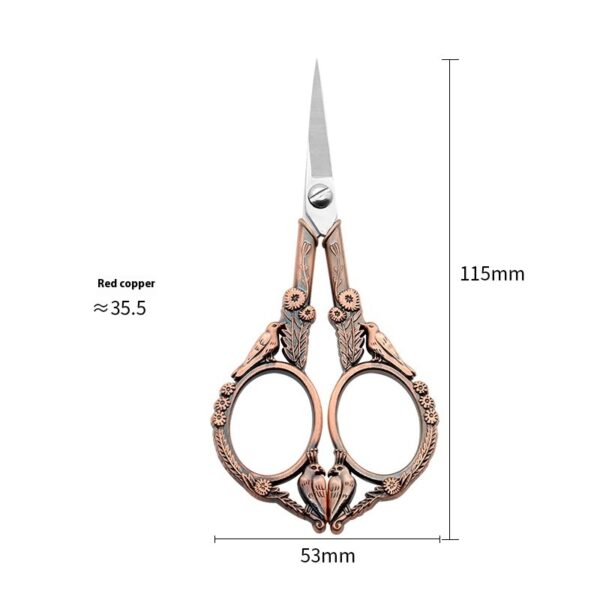 Vintage Stainless Steel Carved Scissors - Image 7