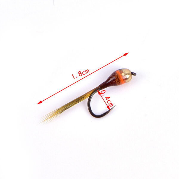Glued Copper Headed Nymph Hook Flying Fishing - Image 2