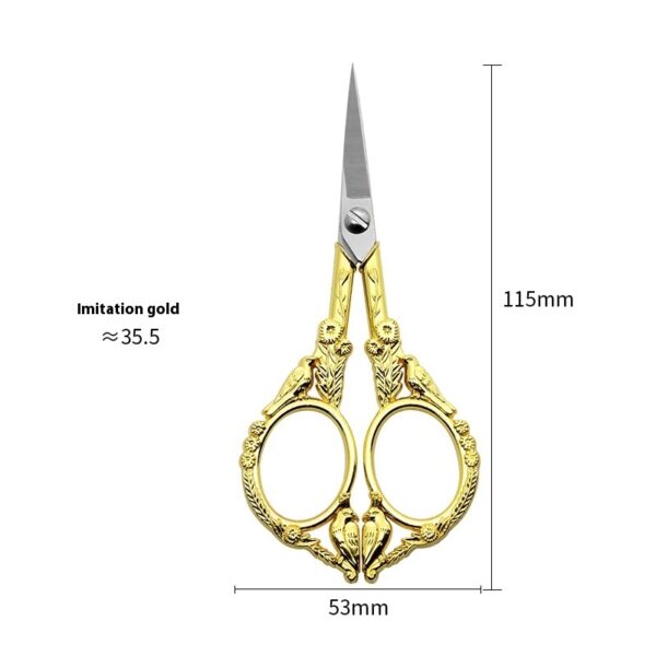 Vintage Stainless Steel Carved Scissors - Image 10