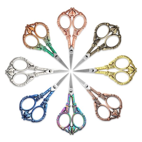 Vintage Stainless Steel Carved Scissors - Image 6