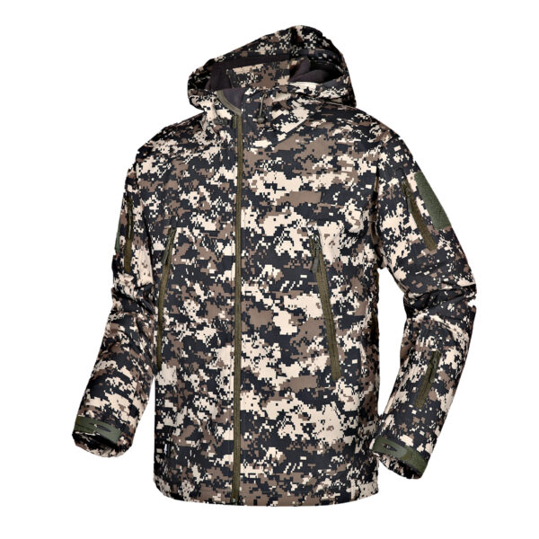 Autumn And Winter Men's Outdoor Camouflage Clothing Soft Shell Jacket - Image 5