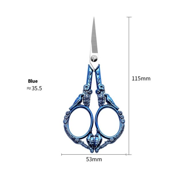 Vintage Stainless Steel Carved Scissors - Image 8