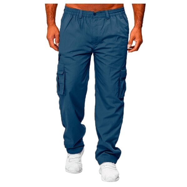 Men's Casual Multi-pocket Loose Straight Cargo Pants - Image 10