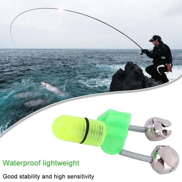 10 40 PC LED Night Fishing Bite Bait Alarm 2 Bells Light Rod Tip Clip Alert Ring - Image 5